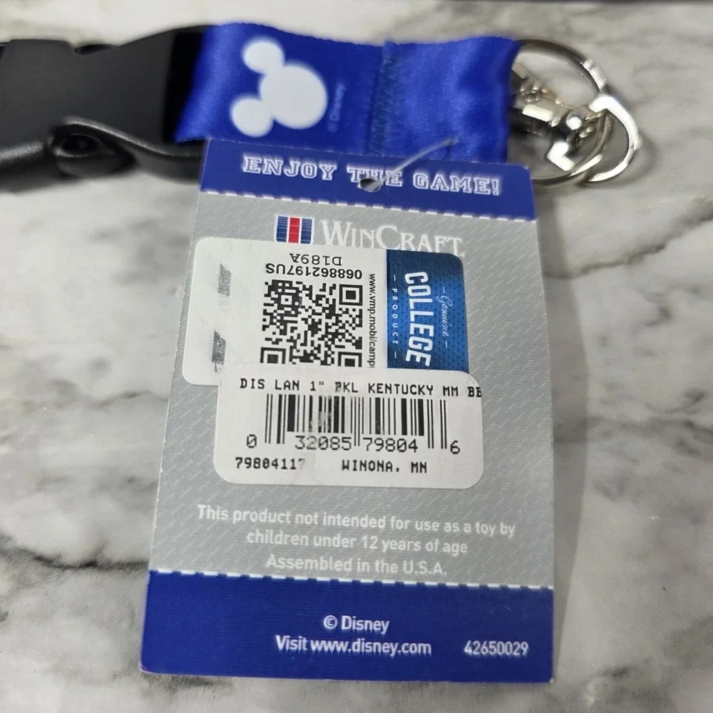 Disney Kentucky Wildcats Basketball Lanyard New With Tag